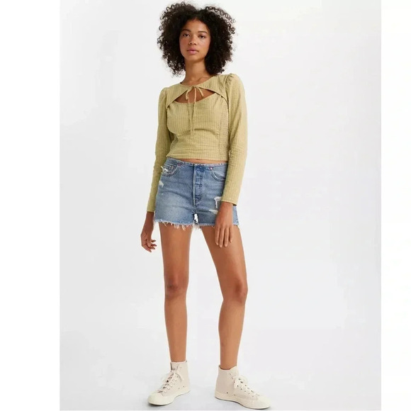 NWT Levi's 501 Waist Jean Shorts Blue 25 - Picture 9 of 12